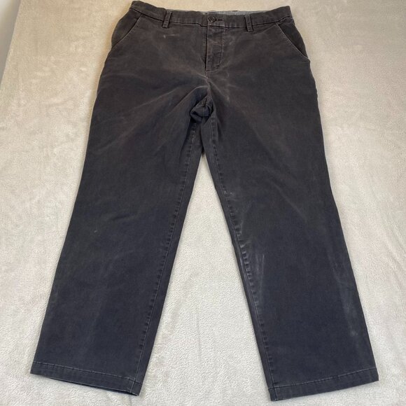 Dockers Men's Pants Size 36x31 Chino Flat Front Classic Casual Charcoal Gray - Picture 12 of 13
